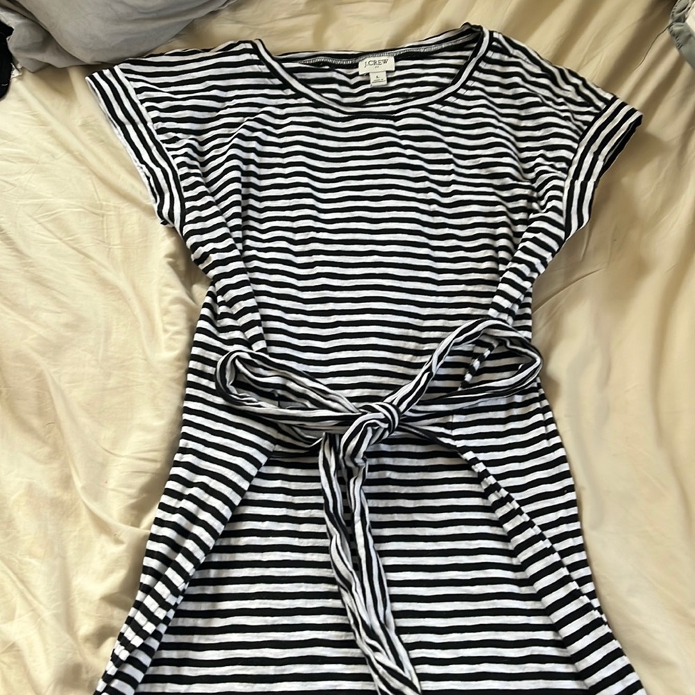 Jcrew striped dress-L